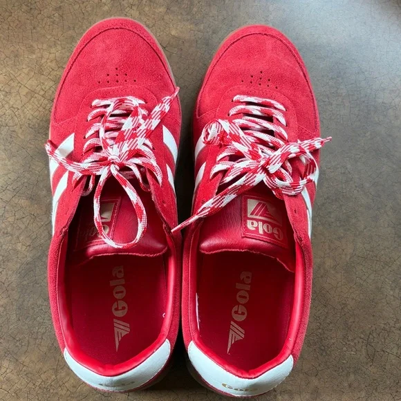Gola Grandslam Suede Shoes Sneakers Red Woman’s US 10 - Picture 4 of 6